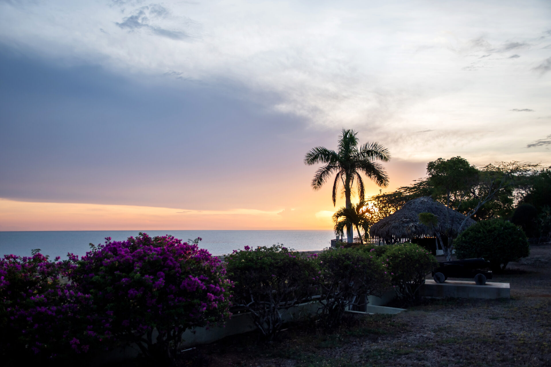 Sunset at a Jamaican therapy retreat.