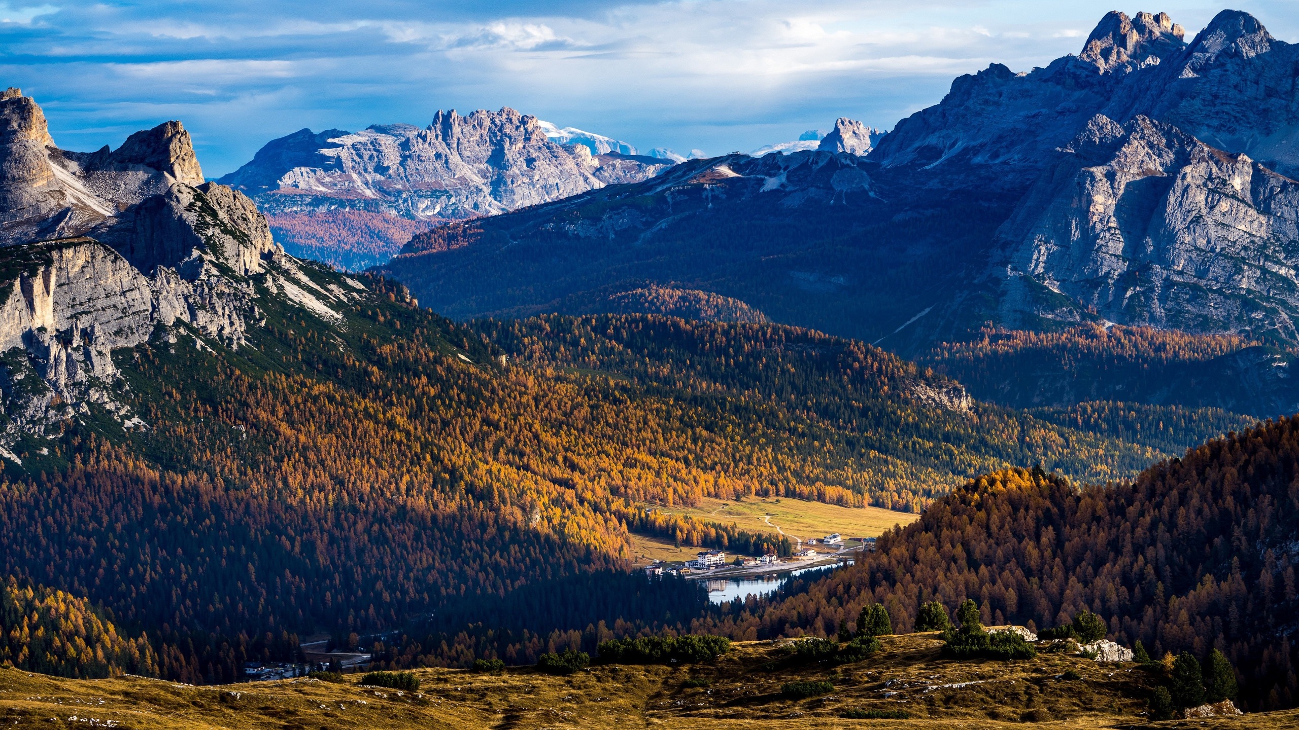 expansive view of mountain valley in colorado usa
